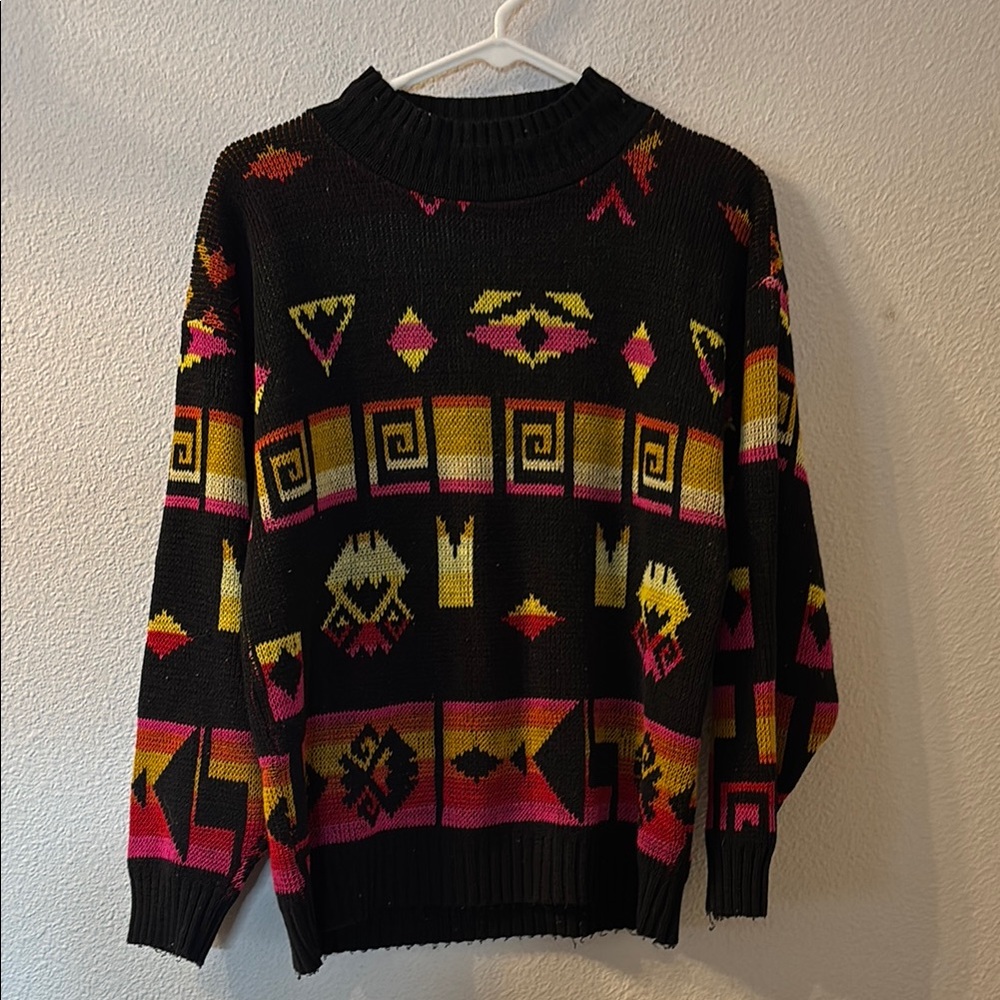 Colorful Geometric Pattern Sweater